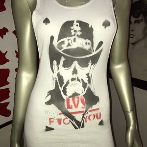 ⚡️LEMMY Motörhead skull distressed tank top art XL